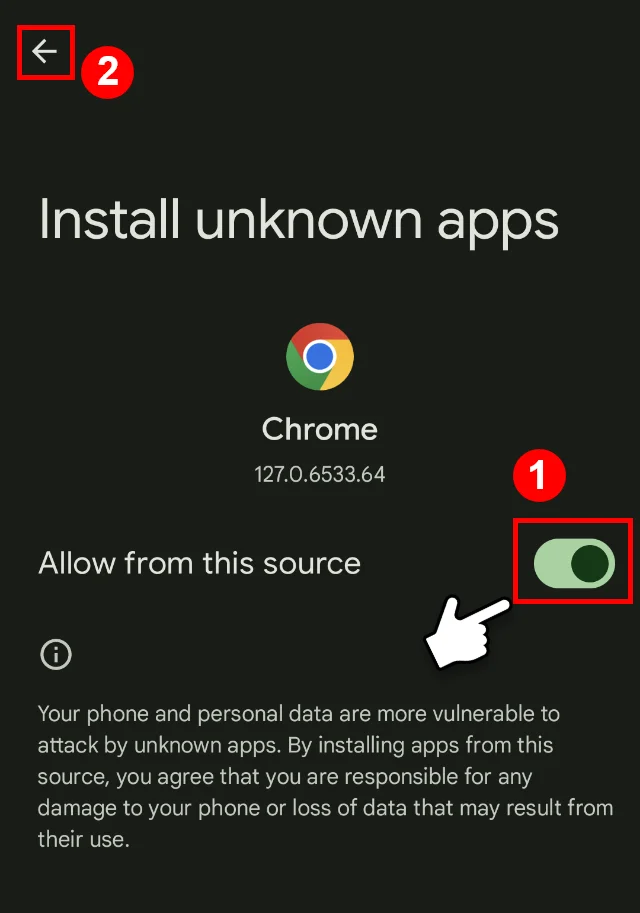 Install unknown apps